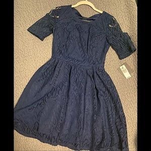 Blue dress with bow cutout back!